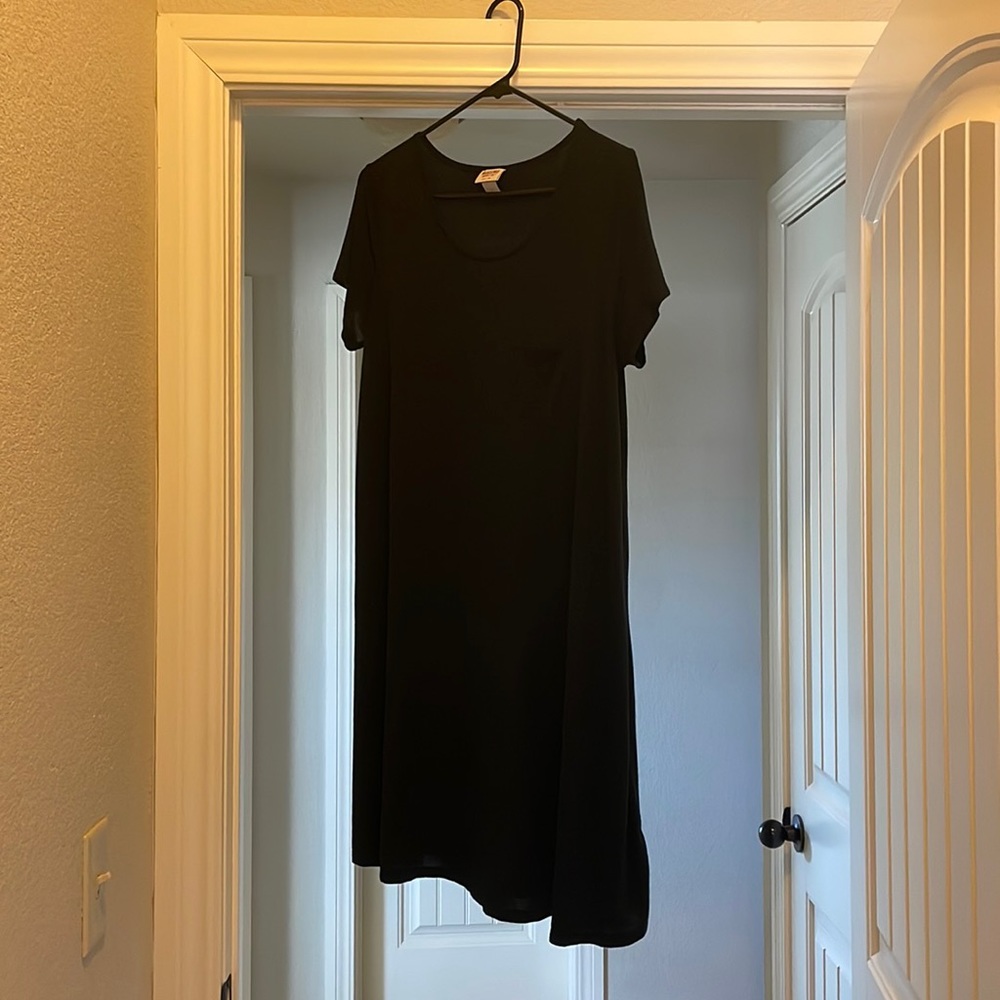 Black Tshirt Pocket Dress